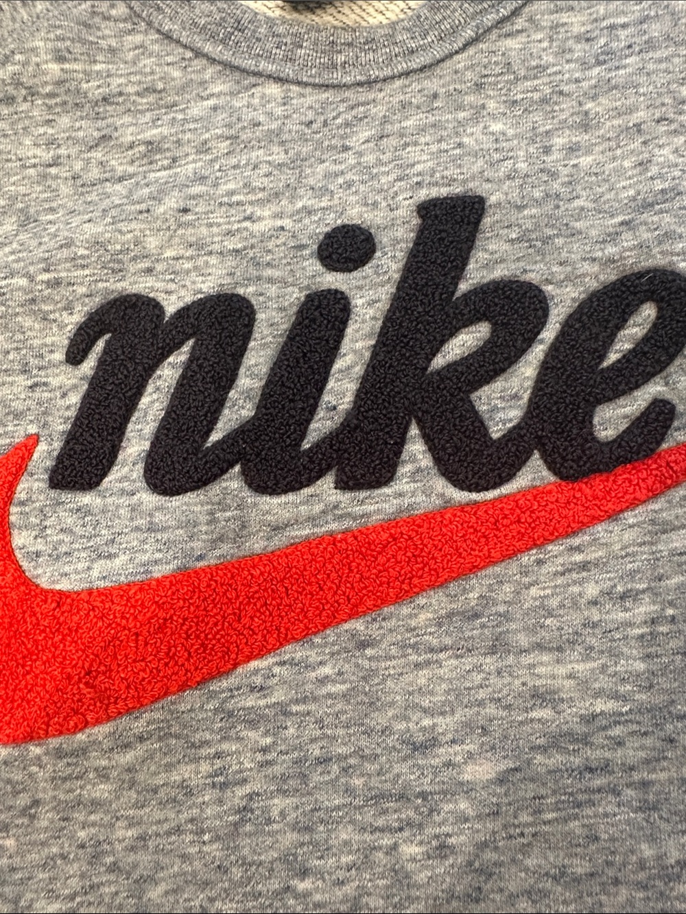 Nike BlueCrewneck Sweatshirt with Red Swoosh - Picture 8 of 8